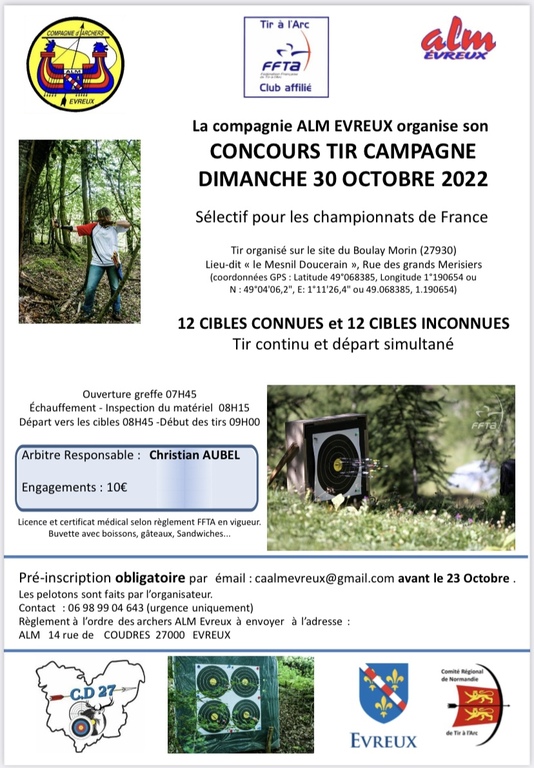 Concours Tir Campagne 2022-2023 ALM EVREUX