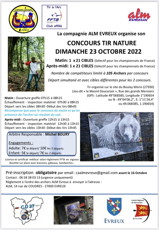 Concours Tir nature 2022-2023 ALM EVREUX