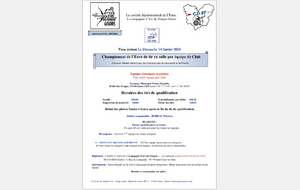 CHPT DEP SALLE PAR EQUIPE DE CLUB à GISORS