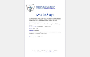 Stage à Boissey le Chatel 